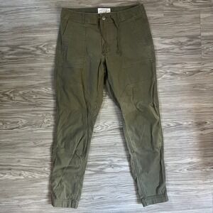 REI Co-op Mens Olive Green Cotton Stretch Jogger Pants 34x34 23055-F22